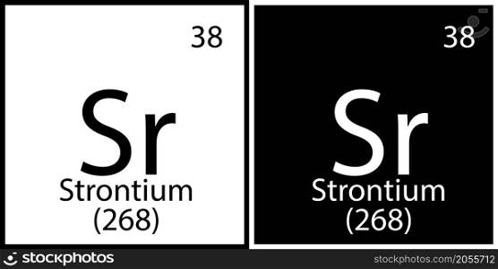 Strontium chemical symbol. Square frames. Science structure. Flat art. Mendeleev table. Vector illustration. Stock image. EPS 10.. Strontium chemical symbol. Square frames. Science structure. Flat art. Mendeleev table. Vector illustration. Stock image.