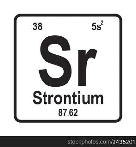 Strontium Element icon,vector illustration symbol template