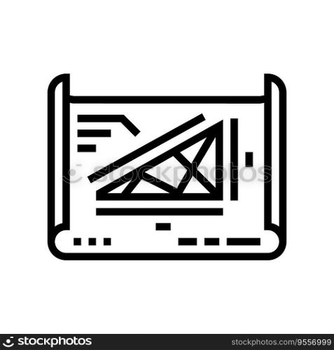 structural drafting architectural drafter line icon vector. structural drafting architectural drafter sign. isolated contour symbol black illustration. structural drafting architectural drafter line icon vector illustration