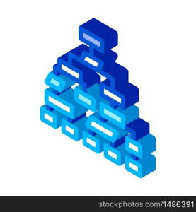 Structure Computer System vector isometric sign. color isolated symbol illustration. Structure Computer System Vector Thin Line Icon