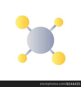 Structure of molecules flat gradient two-color ui icon. Molecular compounds. Chemistry course. Simple filled pictogram. GUI, UX design for mobile application. Vector isolated RGB illustration. Structure of molecules flat gradient two-color ui icon