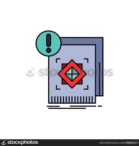 structure, standard, infrastructure, information, alert Flat Color Icon Vector