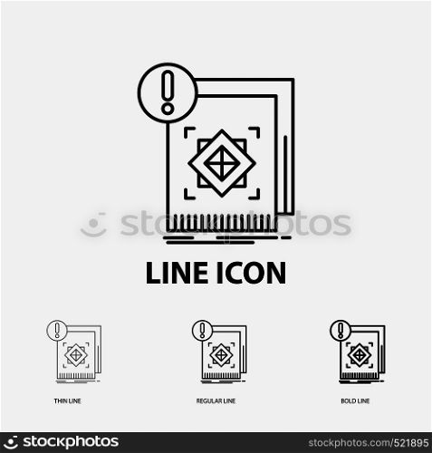 structure, standard, infrastructure, information, alert Icon in Thin, Regular and Bold Line Style. Vector illustration. Vector EPS10 Abstract Template background