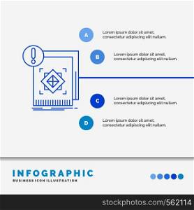 structure, standard, infrastructure, information, alert Infographics Template for Website and Presentation. Line Blue icon infographic style vector illustration. Vector EPS10 Abstract Template background