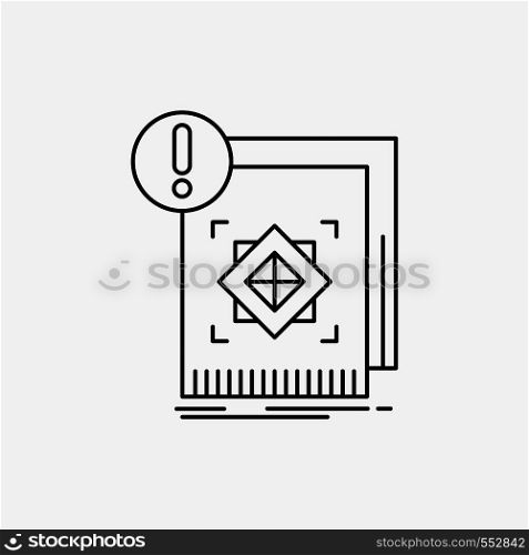 structure, standard, infrastructure, information, alert Line Icon. Vector isolated illustration. Vector EPS10 Abstract Template background