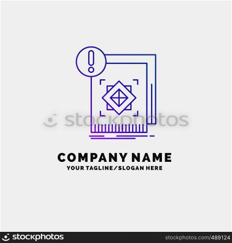 structure, standard, infrastructure, information, alert Purple Business Logo Template. Place for Tagline. Vector EPS10 Abstract Template background