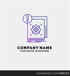 structure, standard, infrastructure, information, alert Purple Business Logo Template. Place for Tagline. Vector EPS10 Abstract Template background