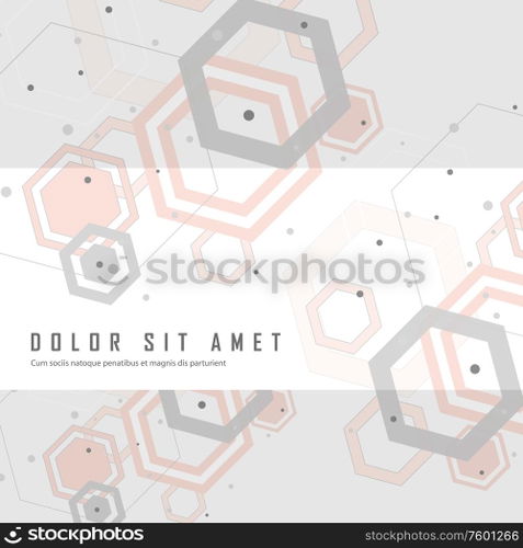 Structure vector pattern with connected hexagons.. Structure vector pattern with connected hexagons