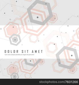 Structure vector pattern with connected hexagons.. Structure vector pattern with connected hexagons