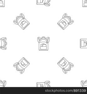 Student backpack pattern seamless vector repeat geometric for any web design. Student backpack pattern seamless vector