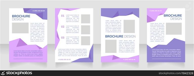 Student council in university blank brochure layout design. Vertical poster template set with empty copy space for text. Premade corporate reports collection. Editable flyer paper pages. Student council in university blank brochure layout design