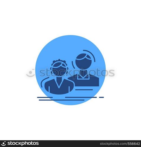 student, employee, group, couple, team Glyph Icon.. Vector EPS10 Abstract Template background