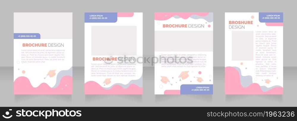 Student financial support blank brochure layout design. Higher education. Vertical poster template set with empty copy space for text. Premade corporate reports collection. Editable flyer paper pages. Student financial support blank brochure layout design