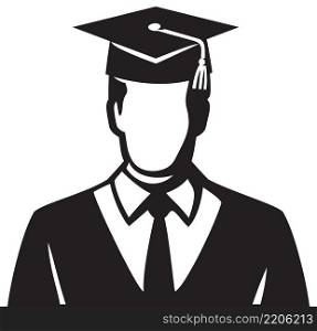 Student graduated illustration vector icon 