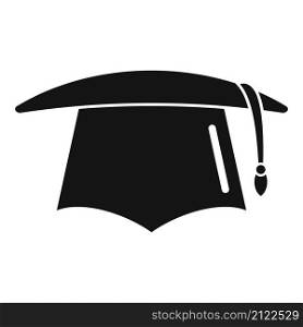 Student graduation hat icon simple vector. School graduate. Academic cap. Student graduation hat icon simple vector. School graduate