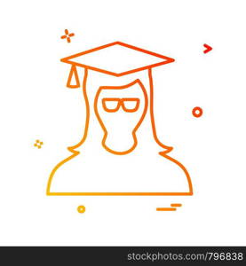 Student icon design vector
