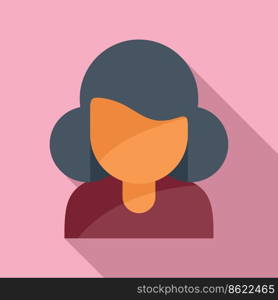 Student icon flat vector. Age old. Woman people. Student icon flat vector. Age old