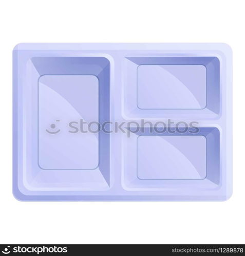 Student lunch box icon. Cartoon of student lunch box vector icon for web design isolated on white background. Student lunch box icon, cartoon style