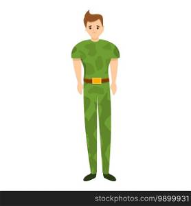 Student military uniform icon. Cartoon of student military uniform vector icon for web design isolated on white background. Student military uniform icon, cartoon style