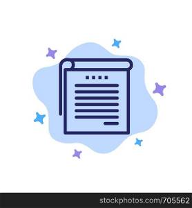 Student, Notes, Books, Student Notes Blue Icon on Abstract Cloud Background