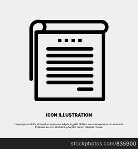 Student, Notes, Books, Student Notes Vector Line Icon