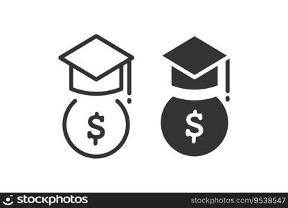 Student support with money icon. Vector illustration design.