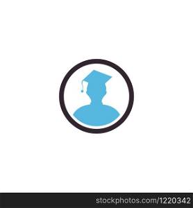 Students vector logo design. Graduation logo vector on white background.