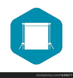 Studio backdrop icon. Simple illustration of white studio backdrop vector icon for web. Studio backdrop icon, simple style