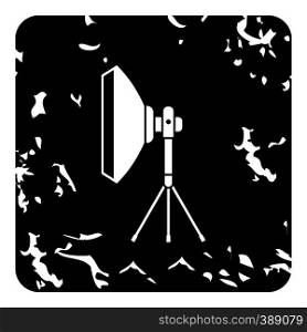 Studio light softbox icon. Grunge illustration of studio light softbox vector icon for web design. Studio light softbox icon, grunge style