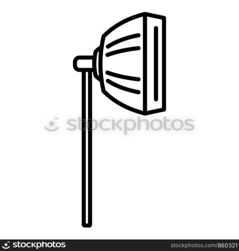 Studio light stand icon. Outline studio light stand vector icon for web design isolated on white background. Studio light stand icon, outline style