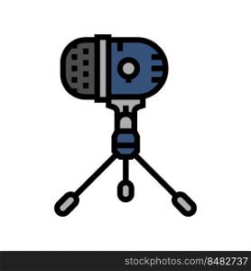 studio mic microphone color icon vector. studio mic microphone sign. isolated symbol illustration. studio mic microphone color icon vector illustration