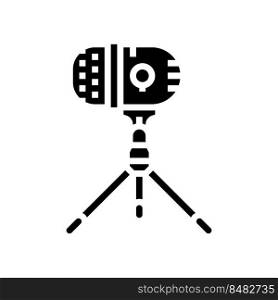 studio mic microphone glyph icon vector. studio mic microphone sign. isolated symbol illustration. studio mic microphone glyph icon vector illustration