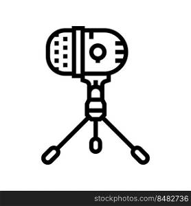 studio mic microphone line icon vector. studio mic microphone sign. isolated contour symbol black illustration. studio mic microphone line icon vector illustration