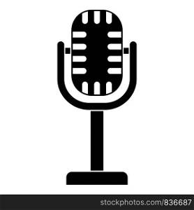 Studio microphone icon. Simple illustration of studio microphone vector icon for web design isolated on white background. Studio microphone icon, simple style