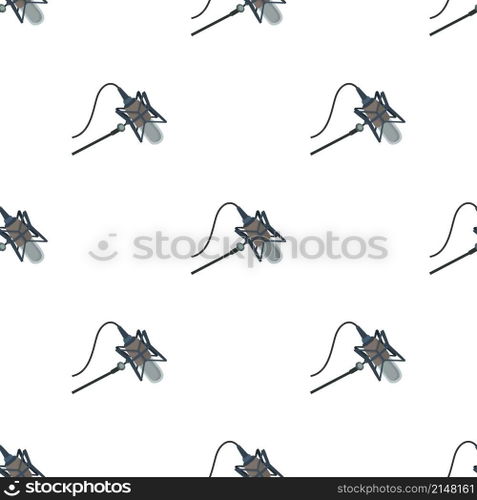 Studio microphone pattern seamless background texture repeat wallpaper geometric vector. Studio microphone pattern seamless vector