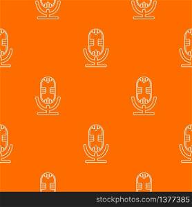 Studio microphone pattern vector orange for any web design best. Studio microphone pattern vector orange