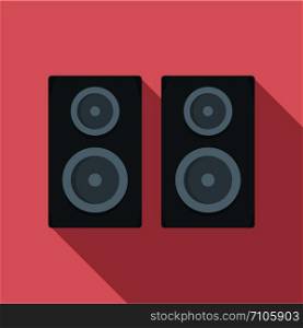 Studio speakers icon. Flat illustration of studio speakers vector icon for web design. Studio speakers icon, flat style