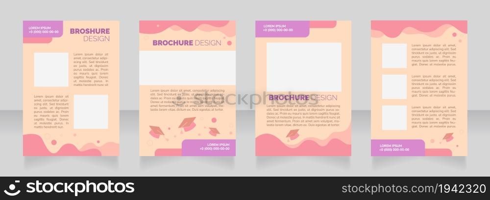 Study abroad grants blank brochure layout design. Financial aid options. Vertical poster template set with empty copy space for text. Premade corporate reports collection. Editable flyer paper pages. Study abroad grants blank brochure layout design
