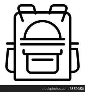 Study backpack icon outline vector. Case learn. Data training. Study backpack icon outline vector. Case learn