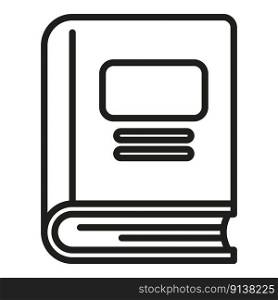 Study book icon outline vector. Business research. Data marketing. Study book icon outline vector. Business research