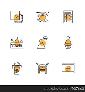 study , calculator, video , user , networking , religion , paint , art , directory , folder , globe, cross , church , christan , icon, vector, design, flat, collection, style, creative, icons