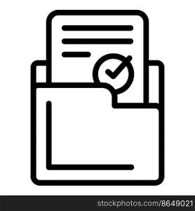 Study folder icon outline vector. Education office. Public student. Study folder icon outline vector. Education office