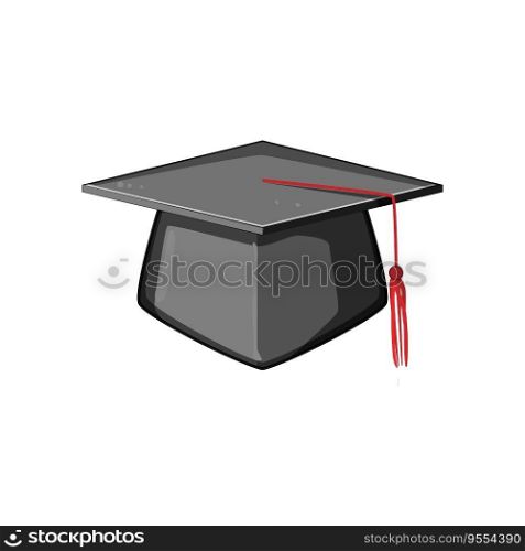 study graduation hat cartoon. tassel graduate, academy object, high grad study graduation hat sign. isolated symbol vector illustration. study graduation hat cartoon vector illustration