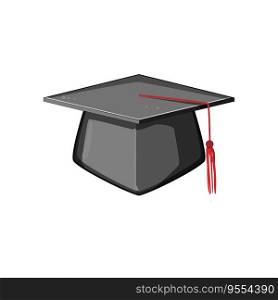 study graduation hat cartoon. tassel graduate, academy object, high grad study graduation hat sign. isolated symbol vector illustration. study graduation hat cartoon vector illustration