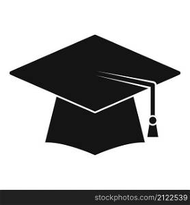 Study graduation hat icon simple vector. College diploma. Student school. Study graduation hat icon simple vector. College diploma