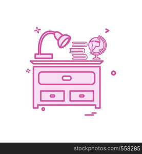 Study table icon design vector