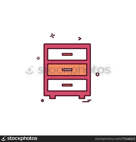 Study table icon design vector 