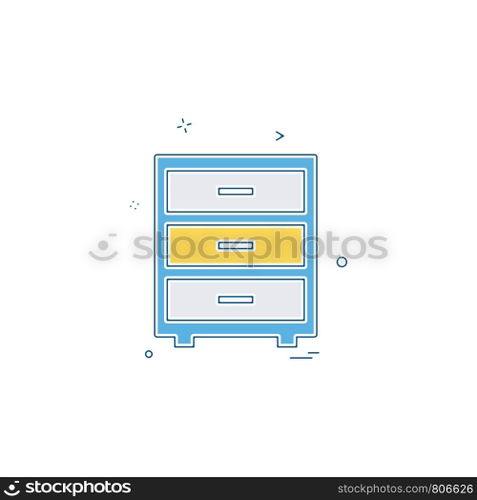 Study table icon design vector