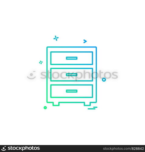 Study table icon design vector 