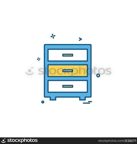 Study table icon design vector 